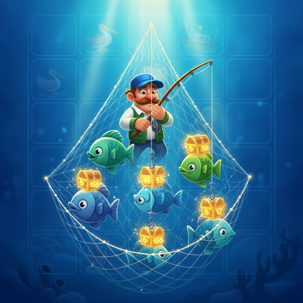 Fisherman Wild collecting fish prizes