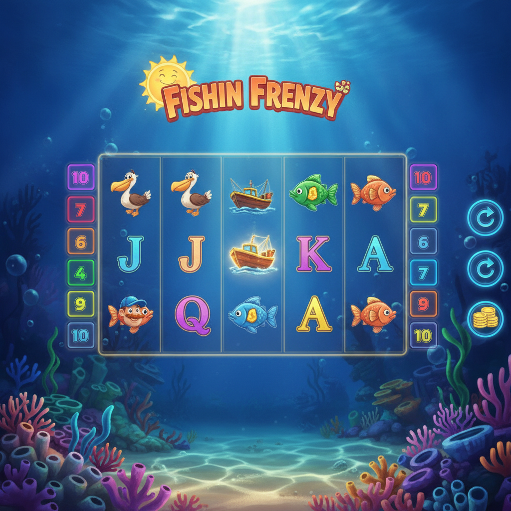 Fishin' Frenzy slot main screen