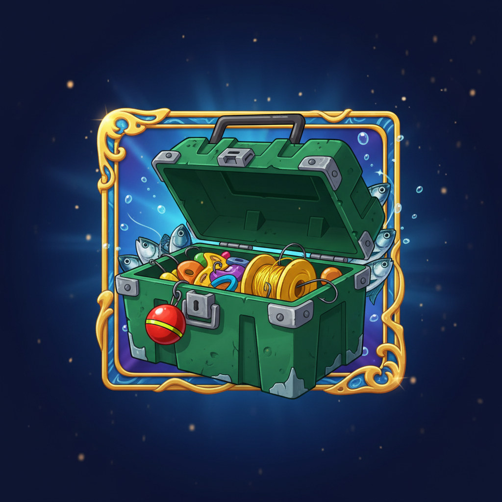 Tackle Box symbol - green fishing tackle box